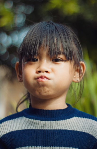 写真 可愛い女の子のクローズアップ