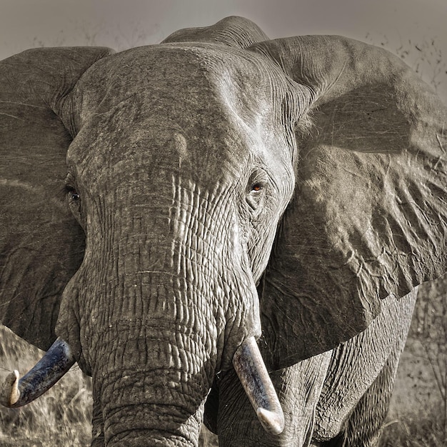 사진 육지 에 있는 코끼리 의 클로즈업