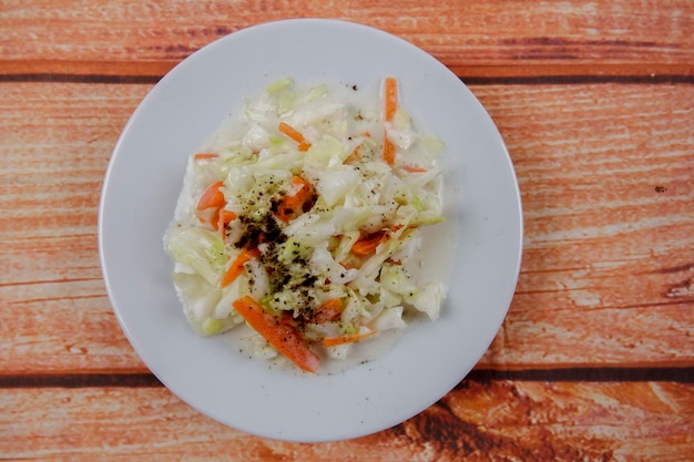 写真 皿の中の食料のクローズアップ