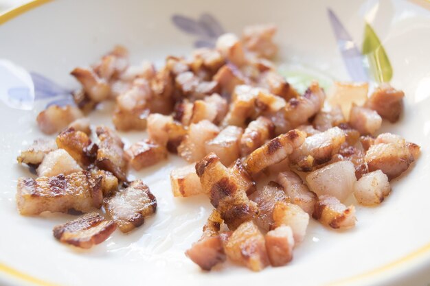 写真 皿の中の食料のクローズアップ