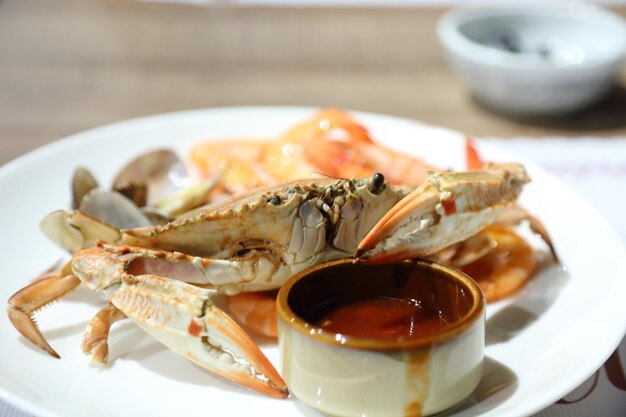 写真 皿の中の食料のクローズアップ