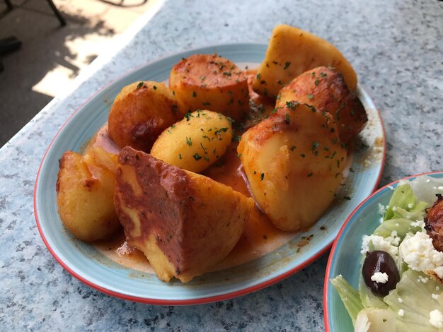 写真 皿の中の食べ物のクローズアップ