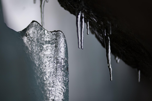 Фото Близкий план замороженной воды