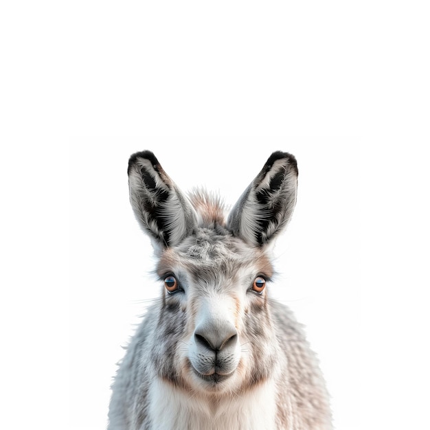 写真 白い背景のヤギのクローズアップ 生成人工知能