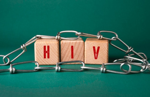 Hiv 단어, 건강 관리 개념 아이디어의 클로즈업