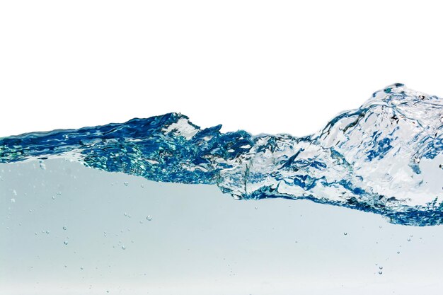 写真 青い背景の海上の氷のクローズアップ