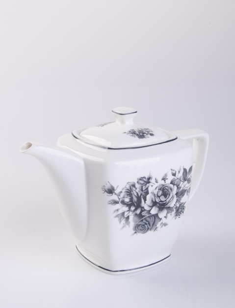 Фото Ближайший план чашки чая на белом фоне