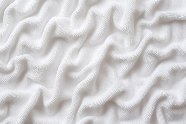 Фото Крупный план текстуры полотенца. фон из мягкого белого хлопкового полотенца с тканевым фоном.