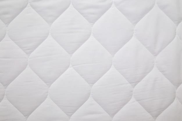 白いマットレス寝具パターンスペースのクローズアップ