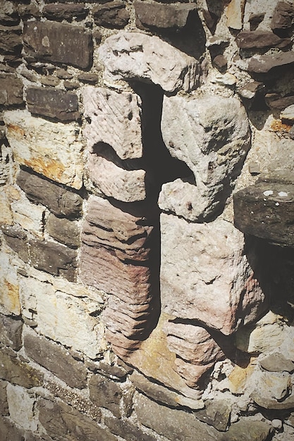 Photo close-up of old brick wall