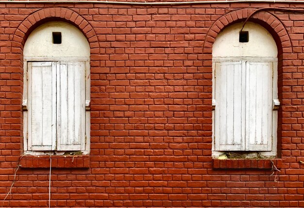 Foto close-up del vecchio edificio