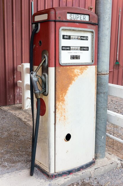 Close-up of old fuel pump