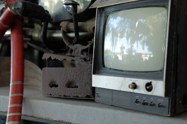 Photo close-up of old vintage car