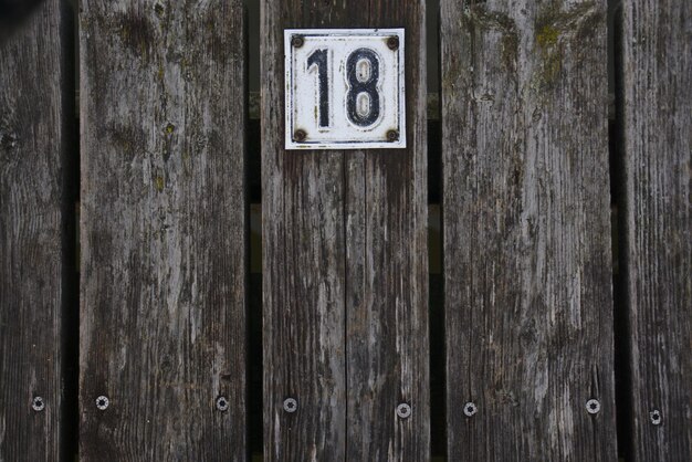 Photo close-up of old wooden door