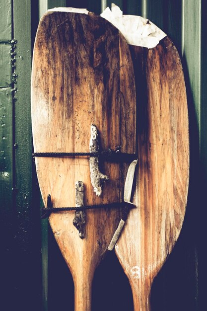 Photo close-up of old wooden door