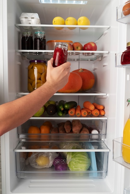 写真 食品保存方法のクローズアップ