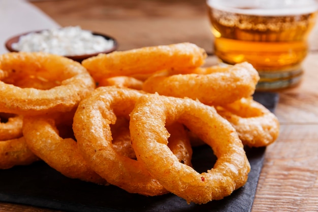 Close-up of onion rings