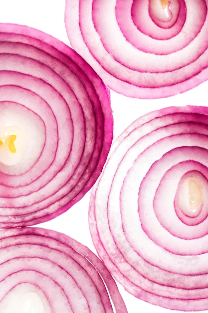 Photo close-up of onion slices