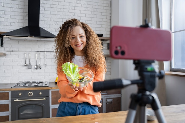 Foto close-up op eten van voedselliefhebbers