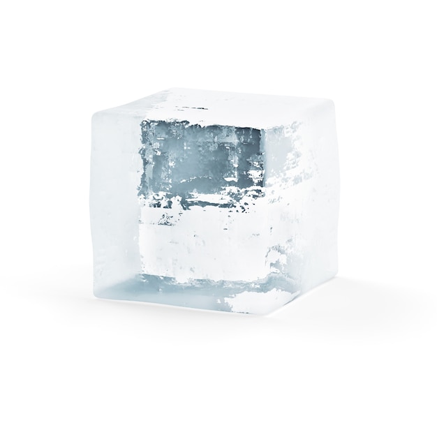 Close-up op ice cube geïsoleerd