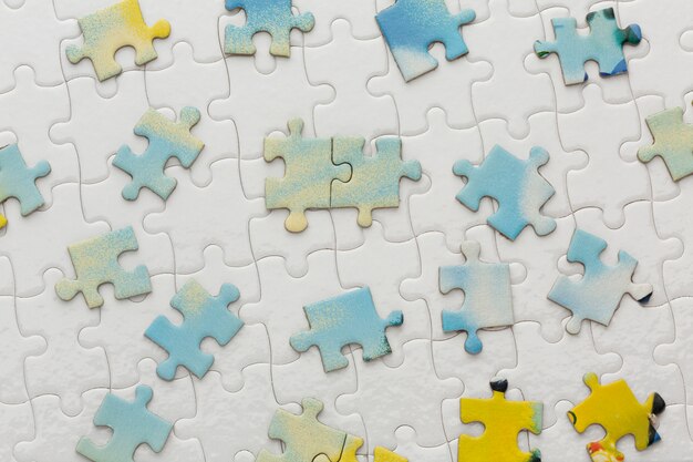 Foto close-up op puzzel achtergrond