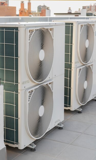 Foto close-up op ventilatiesysteem