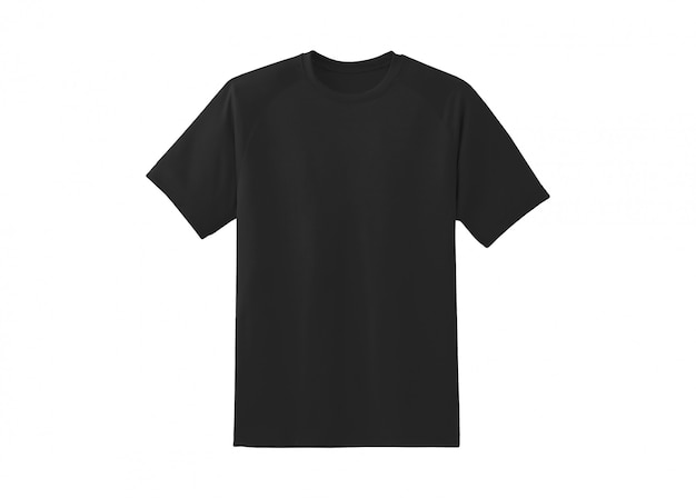 Close-up op zwart T-shirt geïsoleerd