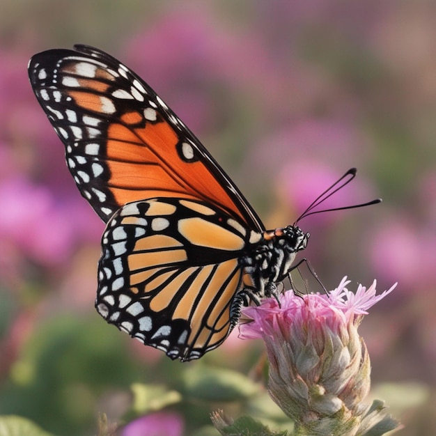 Close-up opname van een mooie vlinder in de natuur ai generator