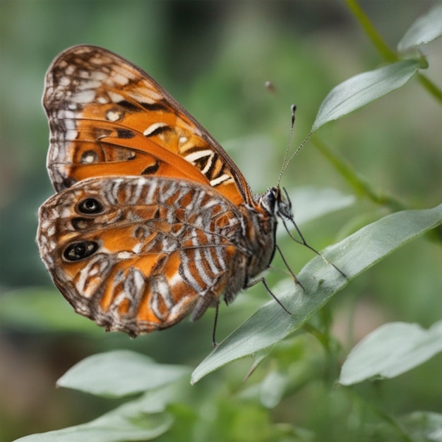 Close-up opname van een mooie vlinder in de natuur ai generator