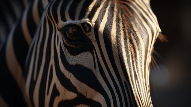 Close-up opname van een zebra, een wild dier.