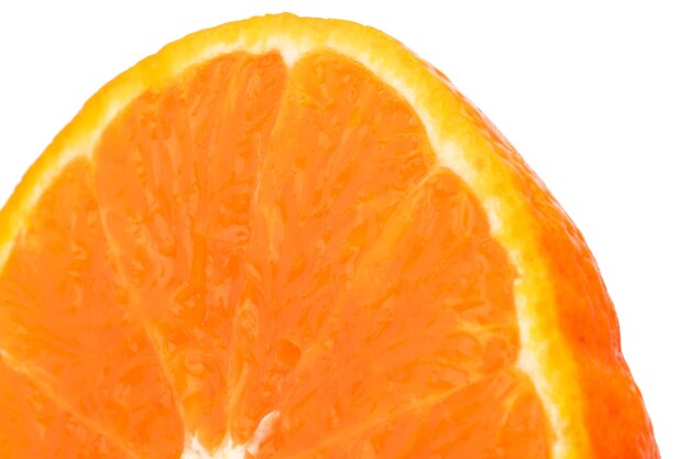 Close-up of orange against white background