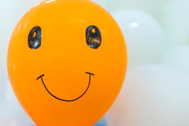 Photo close-up of orange balloon