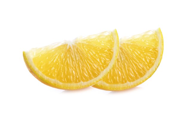 Close-up of orange fruit against white background