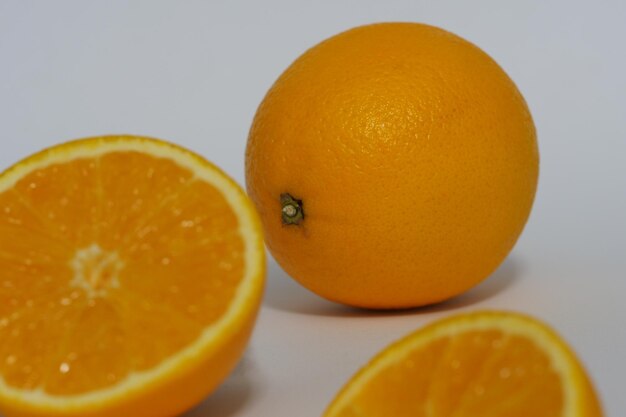 Close-up of orange fruit on table