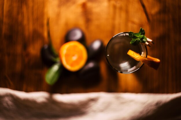 Close-up of orange fruit on table