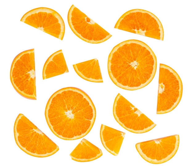 Photo close-up of orange fruits against white background