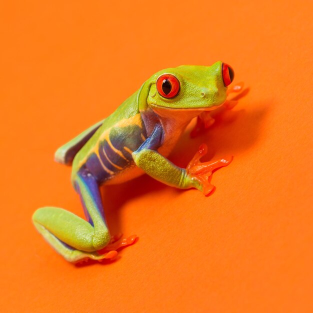 オレンジ色のトカゲのクローズアップ
