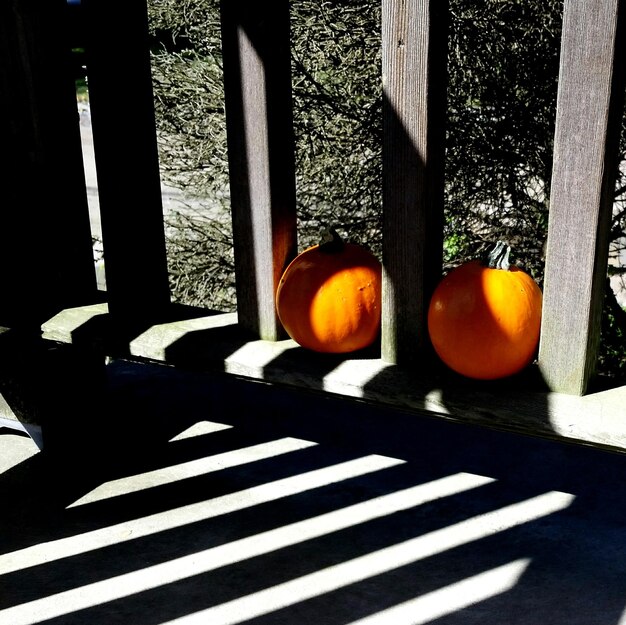 Photo close-up of orange pumpkins