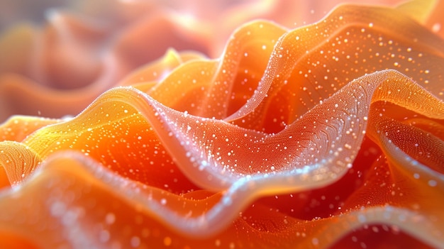 a close up of a orange and red coral