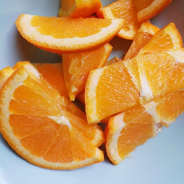 Photo close-up of orange slices