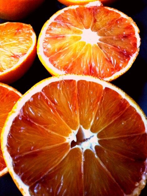 Photo close-up of orange slices