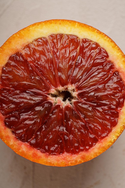 Photo close-up of orange slices