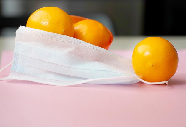 Close-up of orange on table