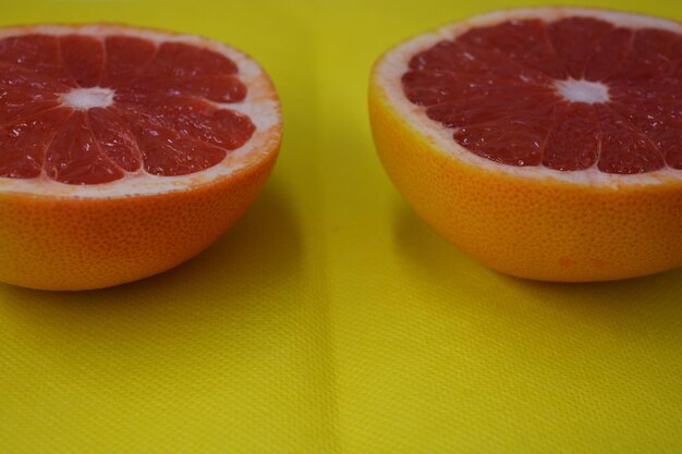 Close-up of orange on table