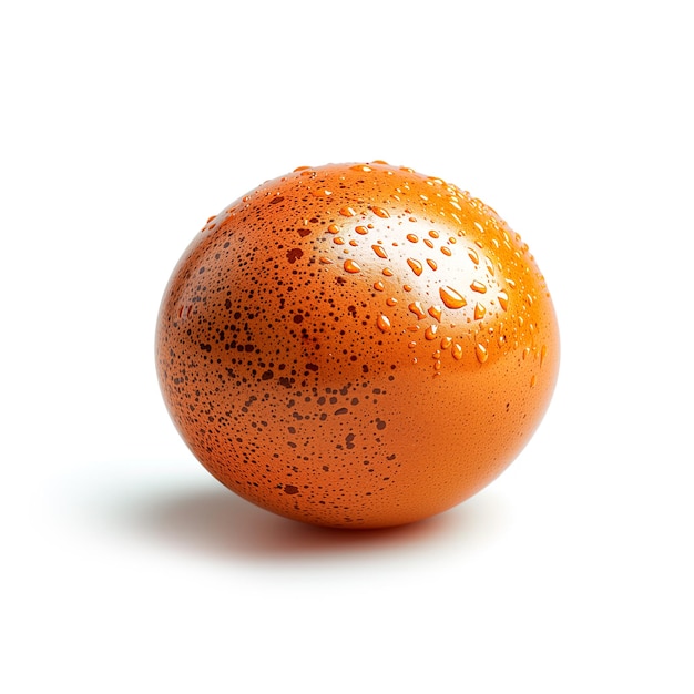 白い背景のオレンジ色のクローズアップ ジェネレーティブAI