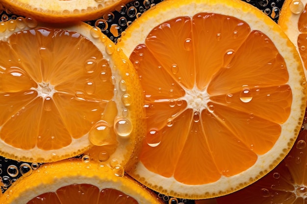 Близкий взгляд на апельсин с каплями воды на нем