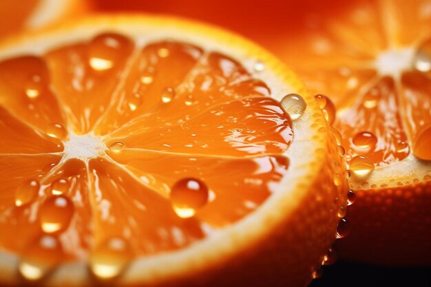 A close up of an orange