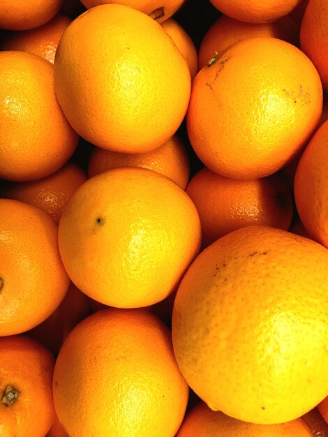 Close-up of oranges at market stall