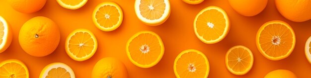 A close up of oranges with the word orange in the top left corner
