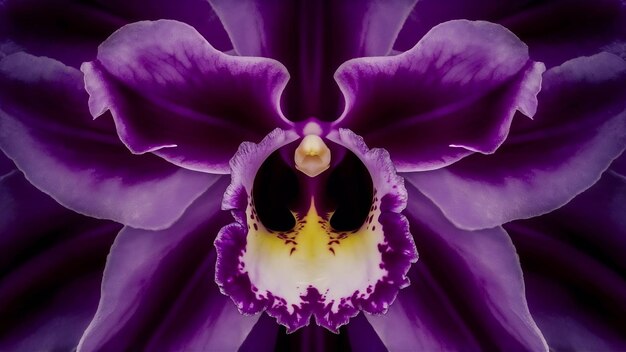 Photo close up on orchid flower details